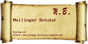 Meilinger Botond névjegykártya